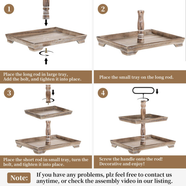 2 tier serving tray