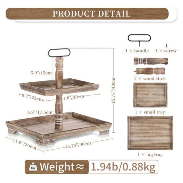 2 tier tray